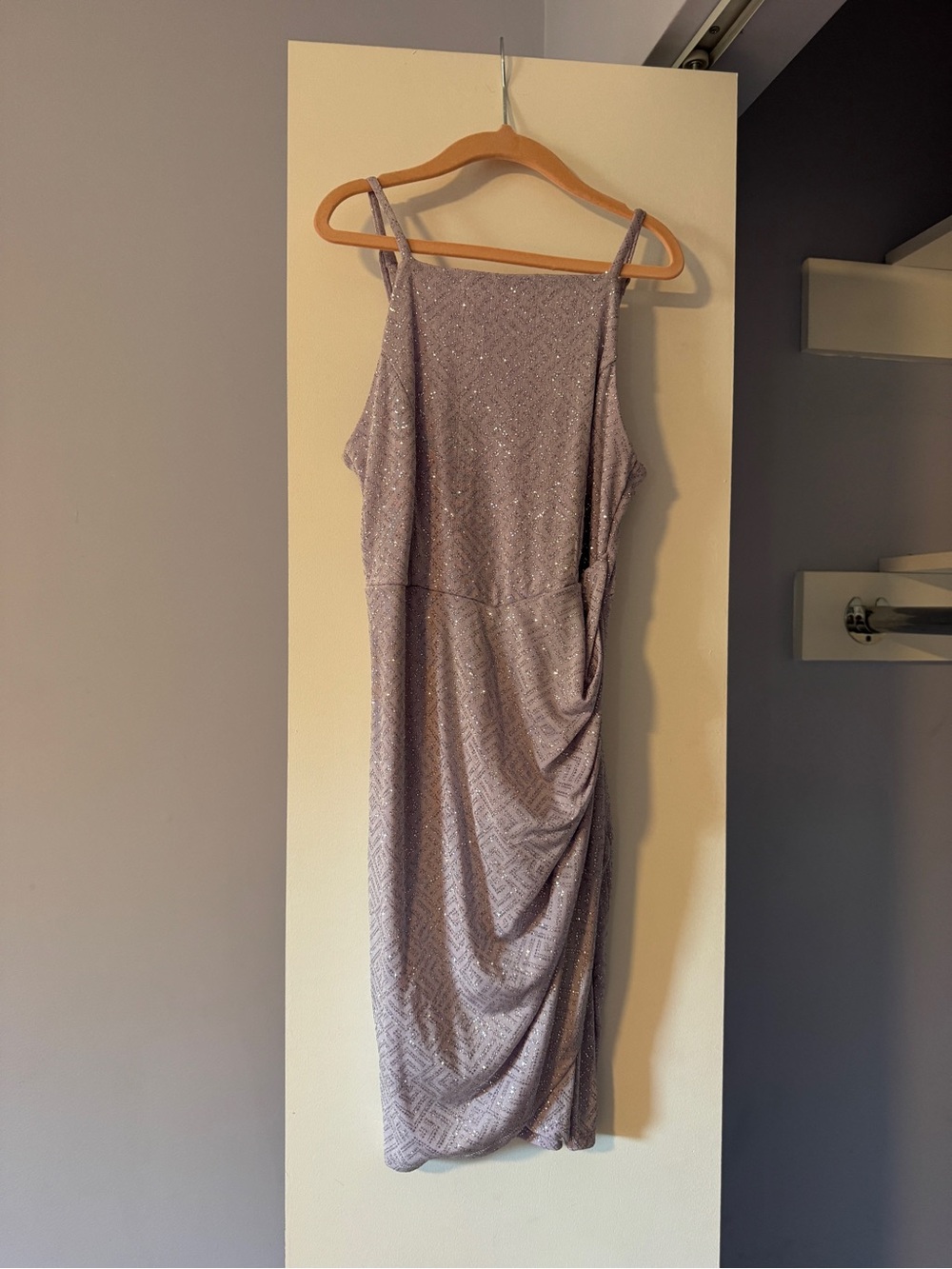 Sleeveless Sparkle Midi Dress in Lavender from Nordstrom
